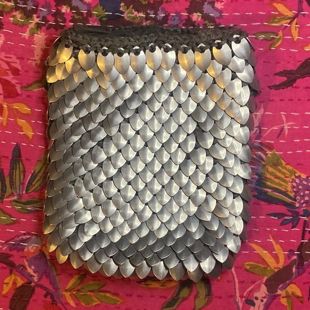 DRAGON SCALE KNITTED SCALEMAIL SCAILE MAILE RENFAIRE BELT BAG LARP RENAISSANCE